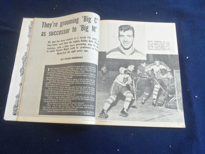 1966 DECEMBER HOCKEY PICTORIAL MAGAZINE - NICE COVER, PHOTOS & STORIES - ST 200R