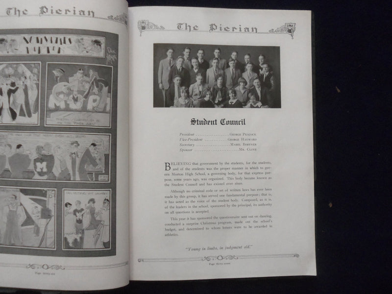 1926 PIERIAN MORTON HIGH SCHOOL YEARBOOK - RICHMOND, INDIANA - YB 1926A