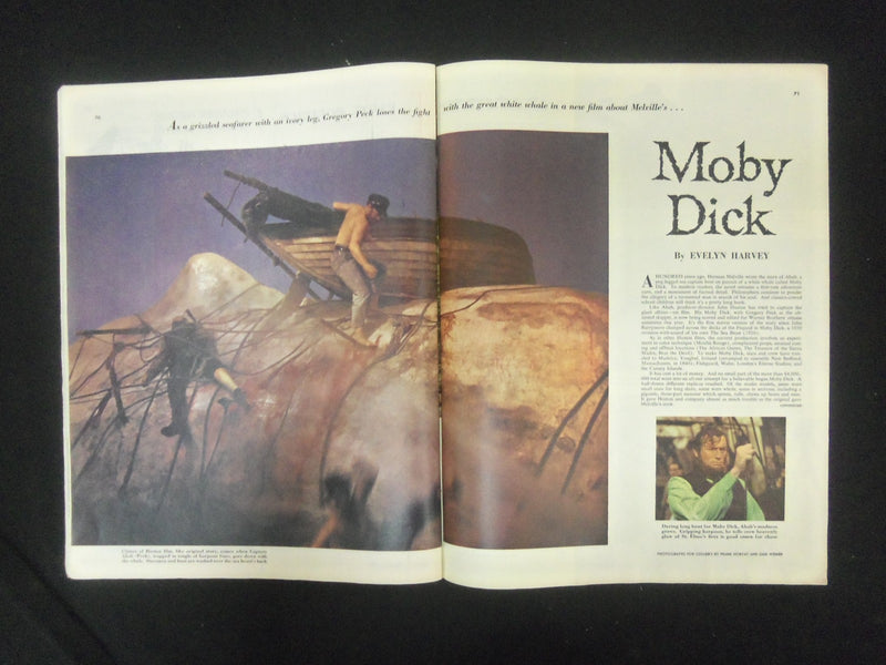 1955 MARCH 4 COLLIER'S MAGAZINE- GREGORY PECK FIGHTS THE WHALE MOBY DICK-ST 4526