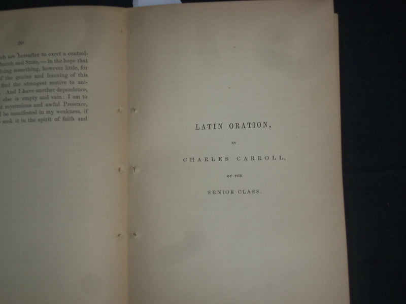 1853 MAY 24 REV. JAMES WALKER HARVARD PRESIDENT INAUGURATION ADDRESS - J 4382
