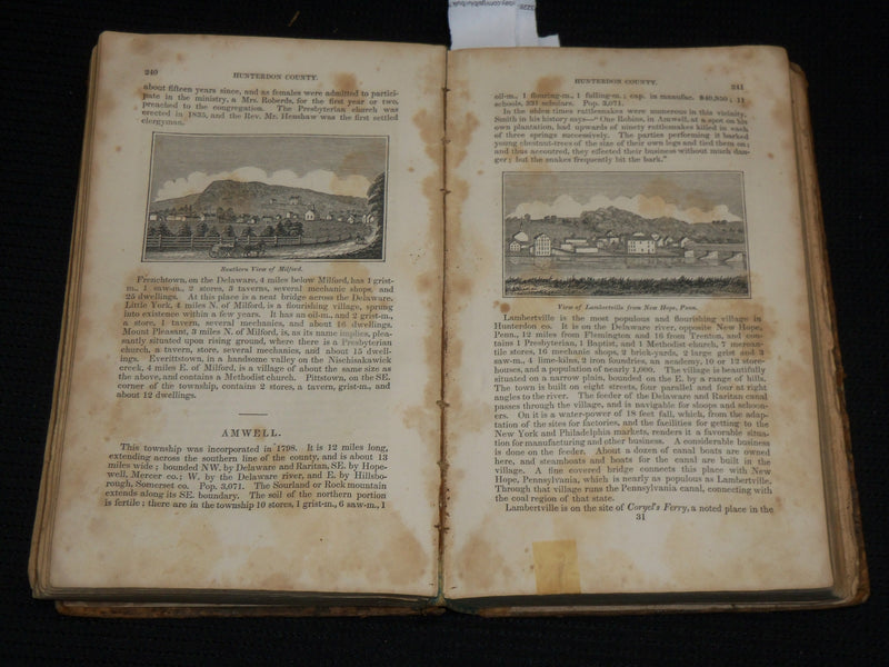 1844 HISTORICAL COLLECTIONS OF THE STATE OF NEW JERSEY BY JOHN BARBER - KD 7355