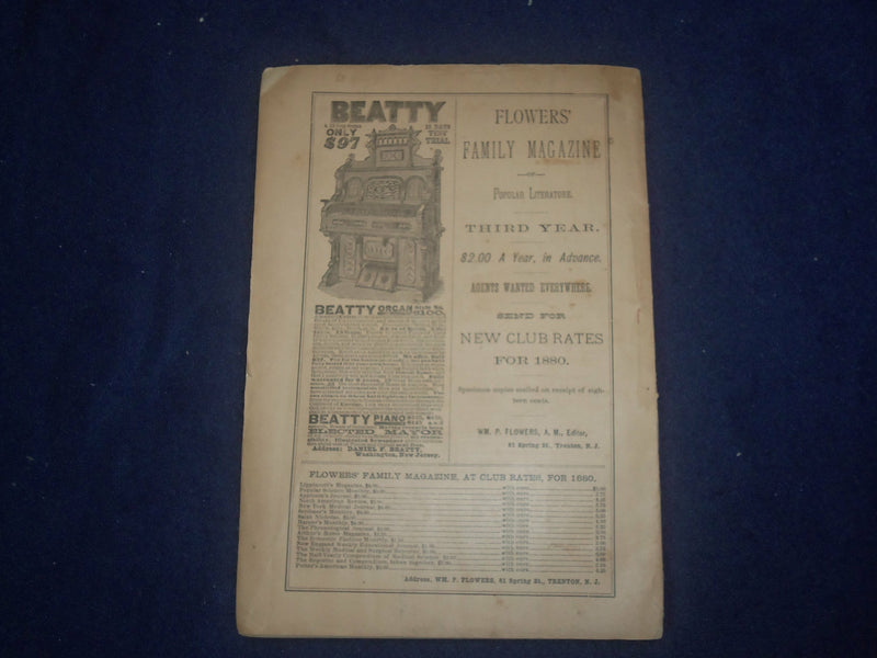 1880 FEBRUARY FLOWERS FAMILY MAGAZINE - WM. P. FLOWERS - TRENTON, NJ - J 6439