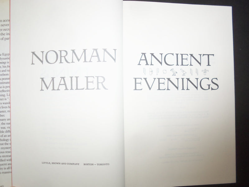 1983 ANCIENT EVENINGS HARDCOVER BOOK BY NORMAN MAILER - 1ST EDITION - KD 9294