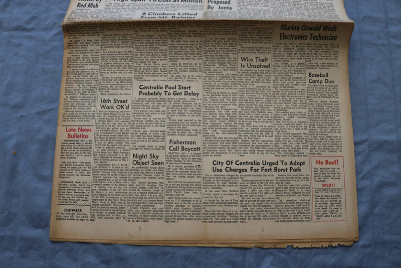 1965 JUNE 2 THE DAILY CHRONICLE NEWSPAPER - GEMINI POISED FOR FLIGHT - NP 8514