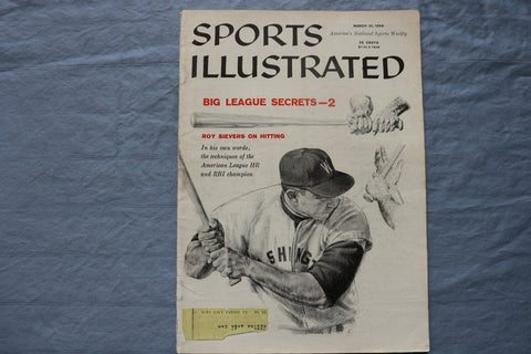 1958 MARCH 31 SPORTS ILLUSTRATED MAGAZINE - BIG LEAGUE SECRETS 2 - ST 5505X