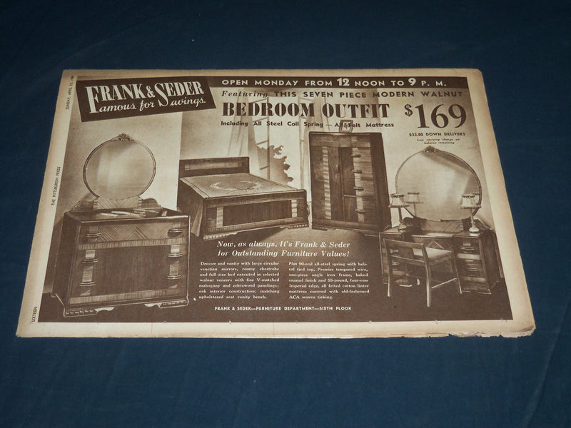 1944 APRIL 23 THE PITTSBURGH PRESS SUNDAY ROTO SECTION - COAST DEFENDER- NP 4502