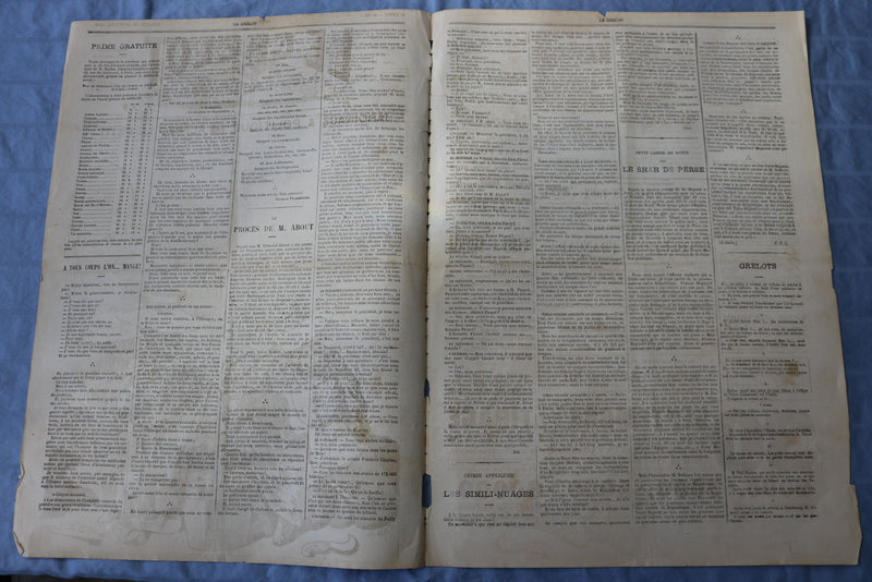 1872 SEPTEMBER 29 LE GRELOT NEWSPAPER - JARDINAGE & POLITIQUE - FRENCH - NP 8602