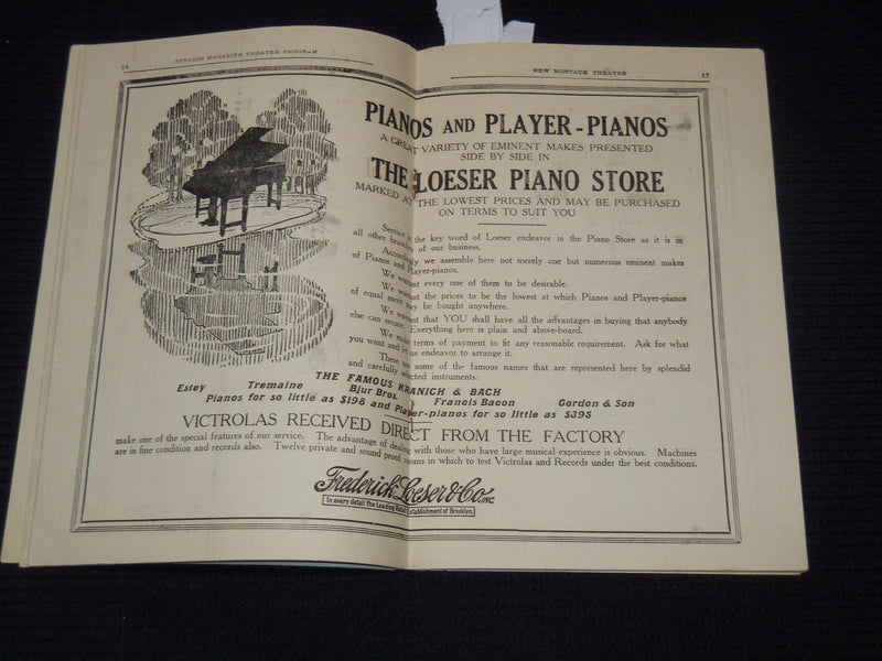 1912 THE PERPLEXED HUSBAND NEW MONTAUK PROGRAM - JOHN DREW - BROOKLYN - J 8017