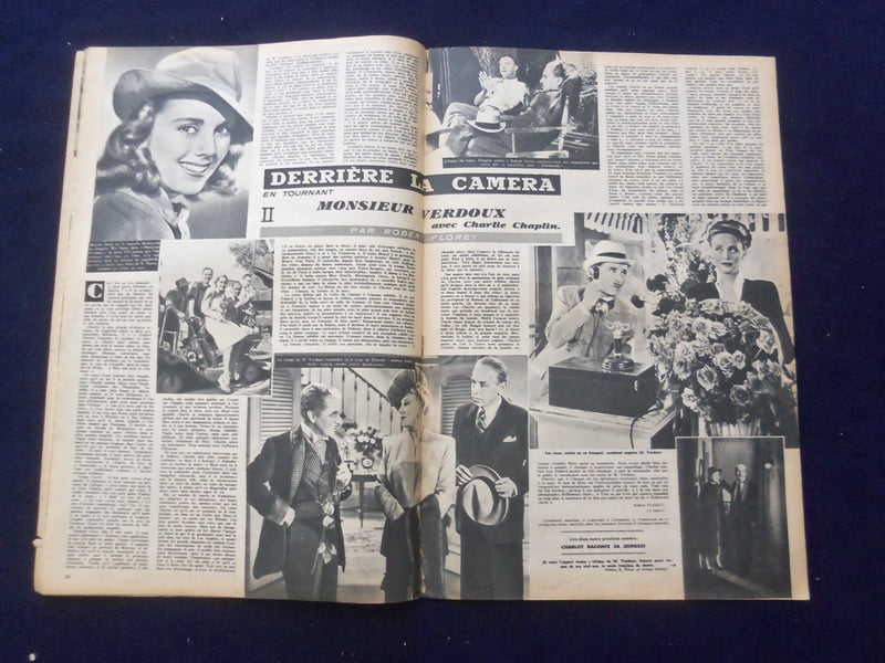1947 MAY 27 CINEMONDE MAGAZINE -MICHELE MORGAN COVER - FRENCH EDITION- SP 4867Z