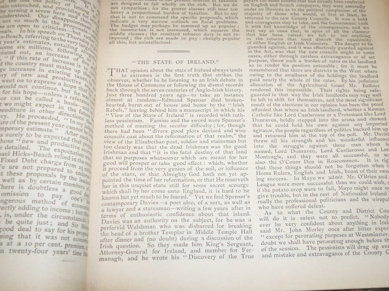 1899 SATURDAY REVIEW 2 BOUND VOLUMES - COMPLETE YR- PUBLISHED IN LONDON - R 1112