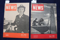 1943 JUNE 1 & AUGUST 1 BUAER NEWS LETTER MAGAZINE - LOT OF 2 - K 662