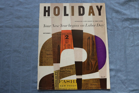 1957 SEPTEMBER HOLIDAY MAGAZINE - YOUR NEW YEAR BEGINS ON LABOR DAY - SP 4786S