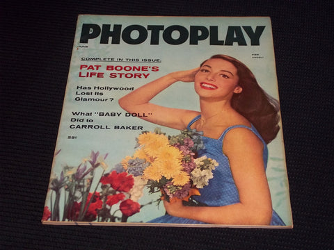 1957 JUNE PHOTOPLAY MAGAZINE - PIER ANGELI FRONT COVER - E 16698
