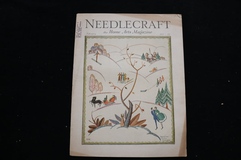 1932 FEBRUARY NEEDLECRAFT MAGAZINE - WINTER SCENES COVER - E 9929