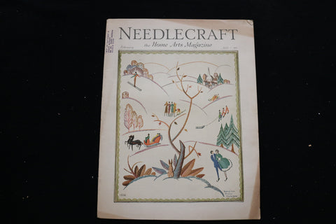1932 FEBRUARY NEEDLECRAFT MAGAZINE - WINTER SCENES COVER - E 9929