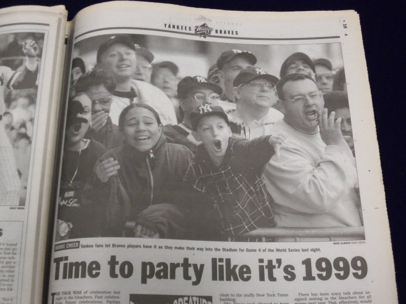 1999 OCT 28 NY DAILY NEWS YANKS VS BRAVES 25TH WORLD SERIES LOT OF 19 - NP 1135