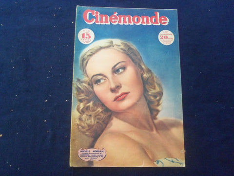 1947 MAY 27 CINEMONDE MAGAZINE -MICHELE MORGAN COVER - FRENCH EDITION- SP 4867Z