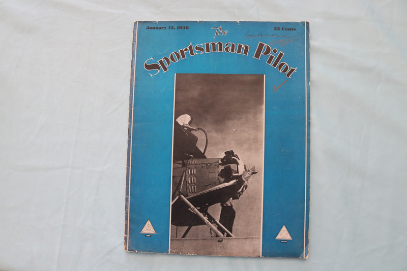 1936 JANUARY 15 THE SPORETSMAN PILOT MAGAZINE - AN AIRPLANE COVER - E 26502