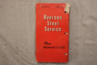 1949-1950 RYERSON STEELS CATALOG - JOSEPH T. RYERSON & SON INC. - K 3451