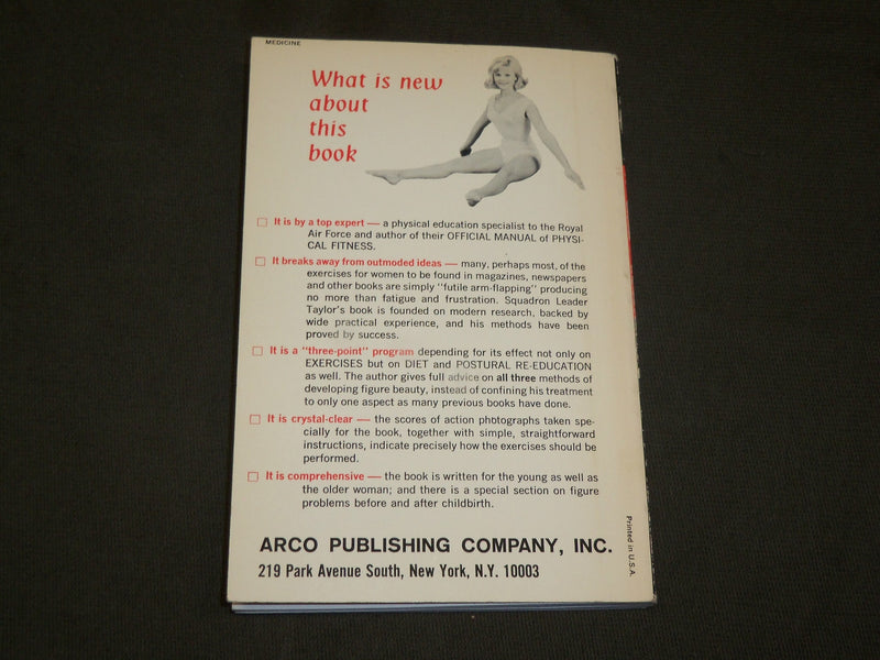 1964 FIGURE CONTROL BOOK BY ERIC TAYLOR - EXERCISE DIET POSE - J 6144