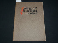 1910 FORTY OF BOSTON 'S IMMORTALS SOFTCOVER BOOK - J 6570