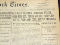 1920 APRIL 2 NEW YORK TIMES - 6,000 MEN OUT; FERRY SERVICE CRIPLED - NT 8278