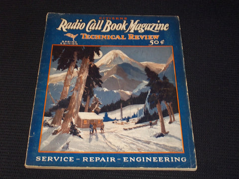 1931 JANUARY RADIO CALL BOOK & TECHNICAL REVIEW MAGAZINE NICE COVER - E 6300