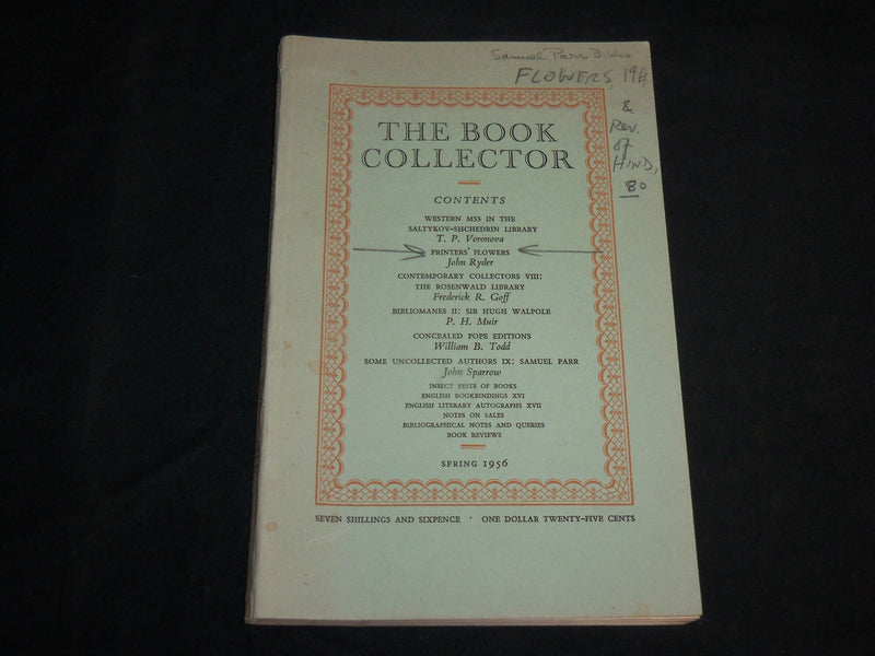 1956 SPRING THE BOOK COLLECTOR MAGAZINE - JOHN RYDER - J 6823