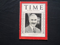 1934 NOVEMBER 12 TIME MAGAZINE - AMBASSADOR JOSEPH CLARK GREW - T 443