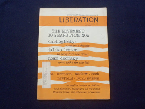 1969 AUG-SEP LIBERATION MAGAZINE - THE MOVEMENT: 10 YEARS FROM NOW - J 9753