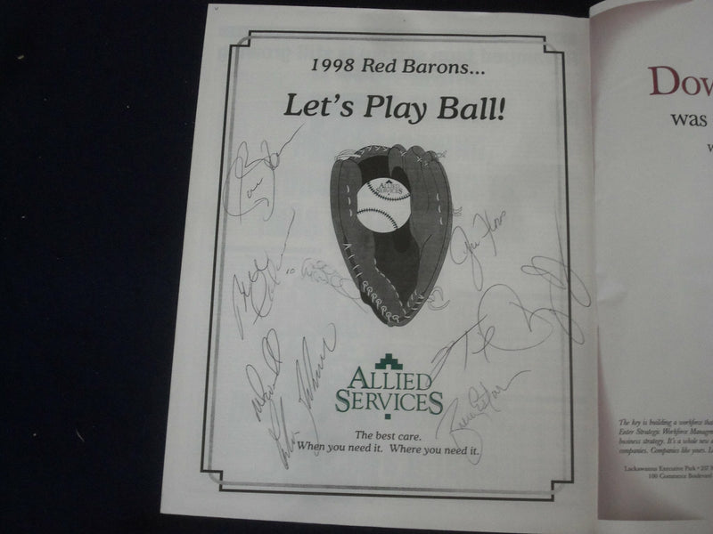 1998 RED BARONS BASEBALL YEARBOOK - WITH AUTOGRAPHS - ST 6826