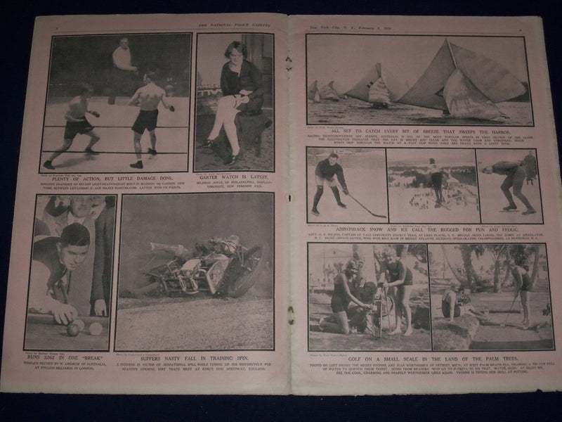 1931 FEB 1 NATIONAL POLICE GAZETTE - LOMSKI & ROSENBLOOM FIGHT - HART - SP 3052
