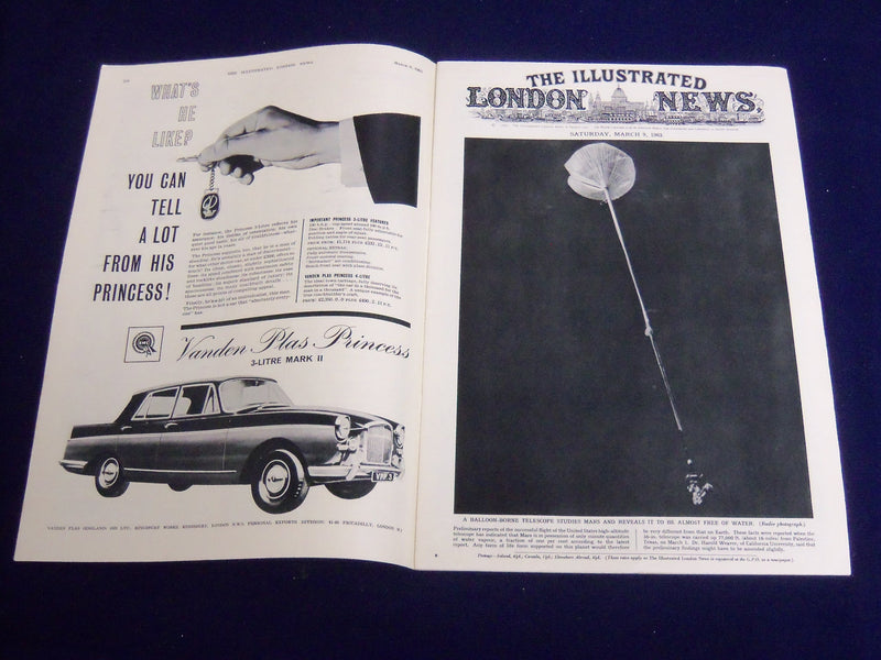 1963 MARCH 9 ILLUSTRATED LONDON NEWS MAGAZINE - BALLOON TELESCOPE - E 8098