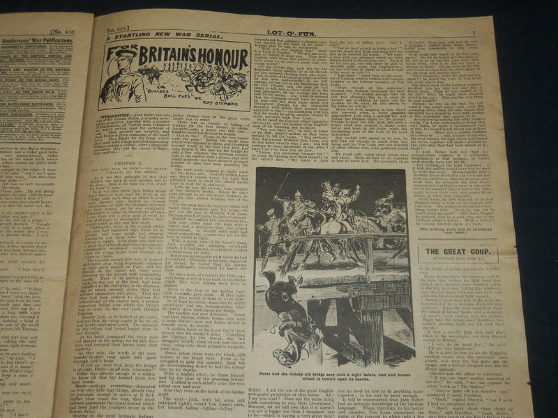 1914 NOVEMBER 14 LOT-O'-FUN COMIC NEWSPAPER - TONY ESMOND EXPRESS RIDER- NP 4381
