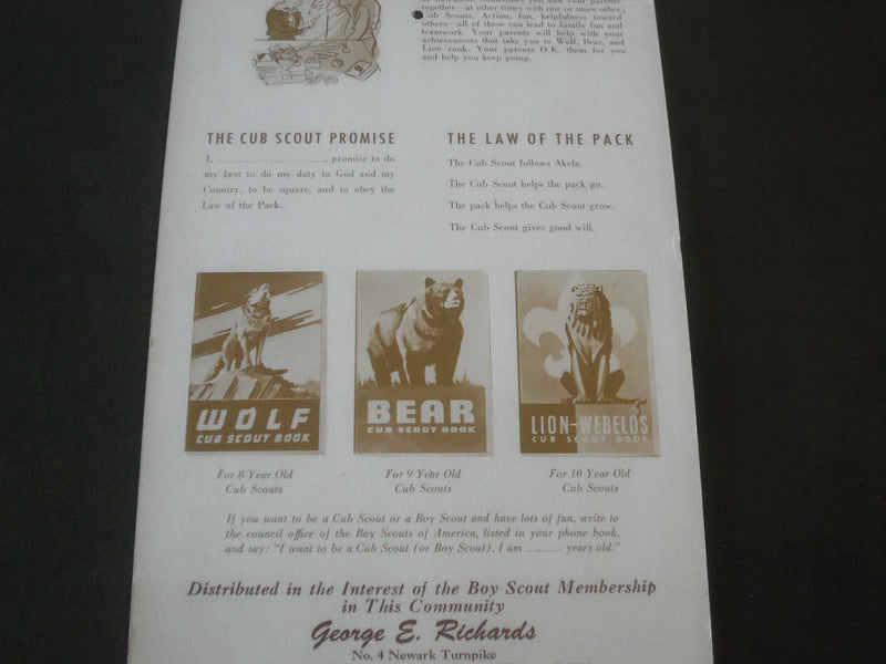 1910-1960 BOY SCOUTS CALENDAR - RICHARDS - NORMAN ROCKWELL ILLUSTRATION - J 2705