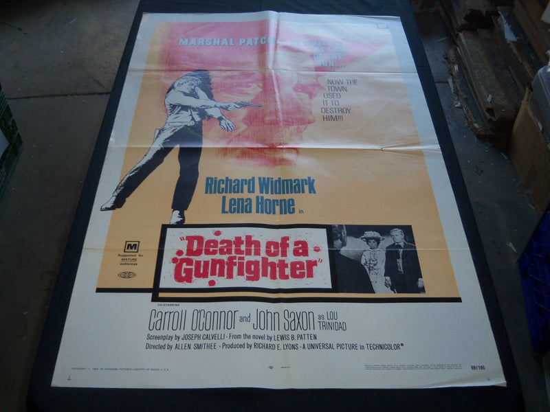 1969 DEATH OF A GUNFIGHTER MOVIE POSTER - CARROLL O'CONNOR - WIDMARK - P 518