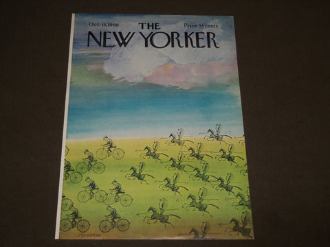 1966 OCTOBER 15 NEW YORKER MAGAZINE FRONT COVER ONLY - GREAT ART FOR FRAMING