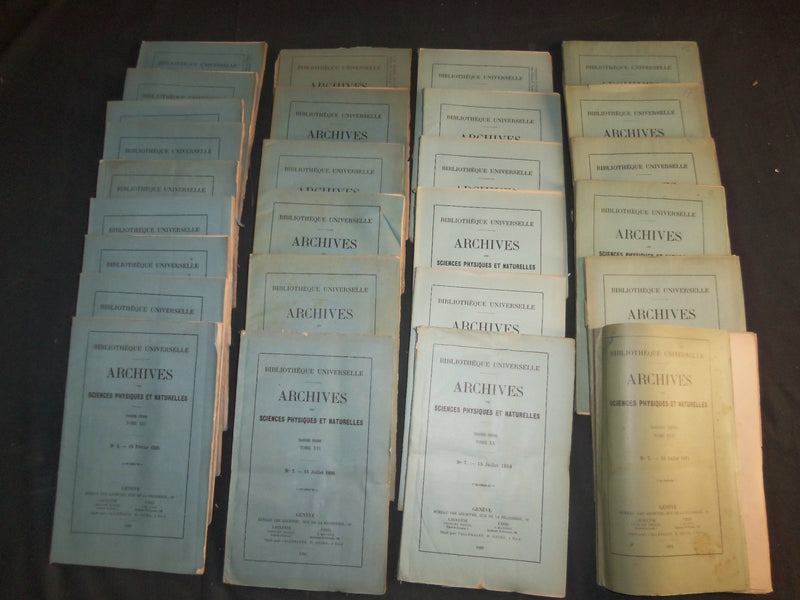 1885-1891 ARCHIVES DES SCIENCES PHYSIQUES ET NATURELLES - LOT OF 27 - WR 1045D