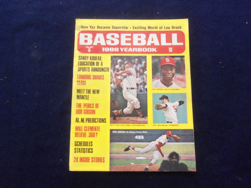 1968 BASEBALL YEARBOOK MAGAZINE - YASTRZEMSKI-GIBSON-CLEMENTE-MANTLE - SP 6118T