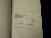 1875 ORATION CITY GOVERNMENT CITIZENS OF BOSTON BY JAMES FREEMAN CLARKE - J 4558