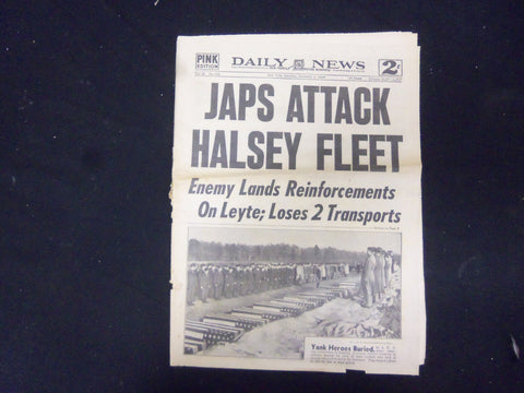 1944 NOVEMBER 4 NEW YORK DAILY NEWS - JAPS ATTACK HALSEY FLEET - NP 2161