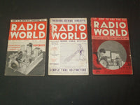 1935-1937 RADIO WORLD MAGAZINE - LOT OF 3 - O 212M