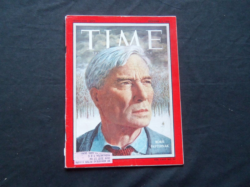 1958 DECEMBER 15 TIME MAGAZINE - BORIS PASTERNAK - T 1668