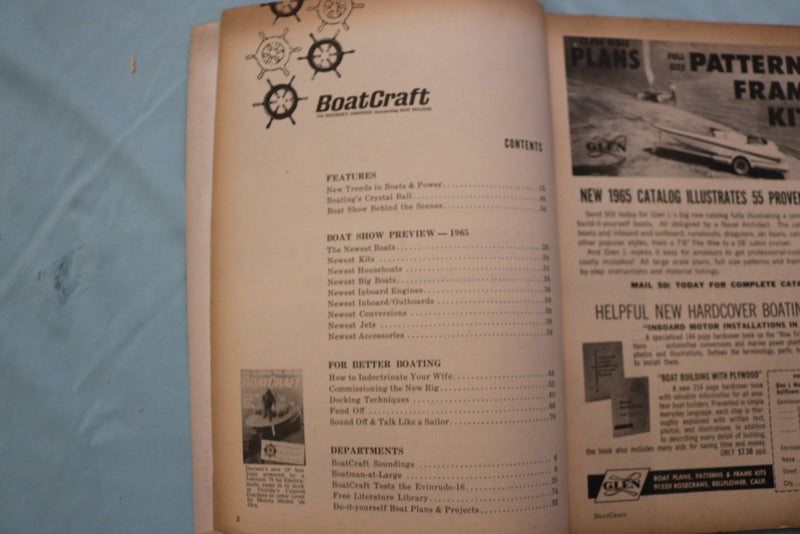 1965 FEBRUARY-MARCH BOATCRAFT MAGAZINE - K 3282