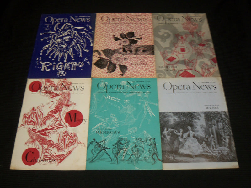 1951 OPERA NEWS MAGAZINE LOT OF 19 DIFFERENT ISSUES - O 2805H