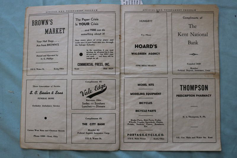 1945 OHIO HIGH SCHOOL ATHLETIC ASSOCIATION BASKETBALL PROGRAM - K 3317