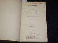 1889-1892 TOWN OF PLYMOUTH RECORDS VOLUME 1 & 2 - KD 703R