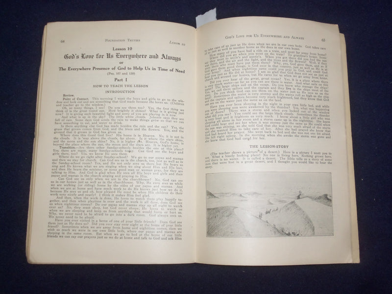 1918 BIBLE LESSON FOR THE SUNDAY SCHOOL AND THE HOME - J 9475