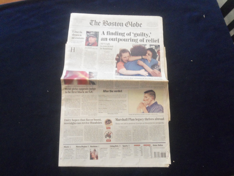 1997 JUNE 3 THE BOSTON GLOBE NEWSPAPER - TIMOTHY MCVEIGH GUILTY - NP 6130