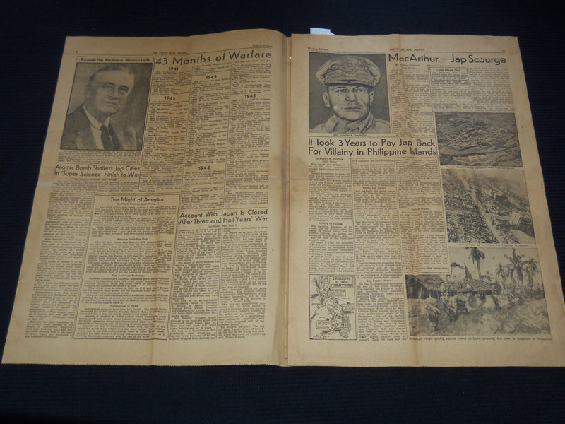 1945 AUGUST 15 STARS AND STRIPES NEWSPAPER - VICTORY EDITIONS - NP 2151H